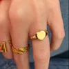 Anelli a cuore per donna Anello in acciaio inossidabile a forma di cuore in oro per coppia Anello nuziale Gioielli di moda Regalo di anniversario Bijoux Femme