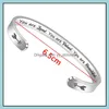 Wedding Bracelets Stainless Steel Open Cuff Bracelet Bangels Friendship Jewelry Personalized Letter Initial You Are Loved Jewellry D Otnfd