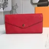 Empreinte Leather Envelope Type Sarah Wallets Tassel Zipply Coin Purse 4 Colors Pink Red Black burgundy Fashion Billfold Flower Im285b