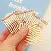 Fashion Metal Hair Combs for Women Girl Gold Color Hairpins Girl Imitation Pearl Hairs Comb Wedding Party Hair Accessories