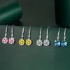 Dangle & Chandelier new fashion simple round zircon luxury long ear hook classic ladies earrings party accessories wholesale