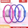 38cm Yoga Fitness Pilates Ring Women Girls Circle Magic Double Exercice Home Gym Sports Perdre du poids R￩sistance du corps