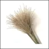 Decorative Flowers Wreaths 8Pcs/10Pcs/20 Pcs Real Dried Small Pampas Grass Wedding Flower Bunch Natural Plants Decor Home Drop Del Ot9Wx