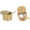 Bamboe kruiden pot met lepel ronde kruiden zout peper kruiden potten barbecue bbq condiment fles keuken kruiden gereedschap gereedschap bh8163 tyj