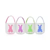 8 Styles Pâques Lapin Seau Festif Toile Mignon Lapin Visage Panier Bonbons Cadeau Sac Fourre-Tout Festival Fête Décoration ss1217