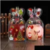 Gift Wrap Pvc Transparent Candy Box Christmas Decoration Packaging Santa Claus Snowman Apple Boxes Party Supplies Drop Delivery Home Dhp6C