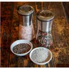 Mills 1Pc Stainless Steel Pepper Grinder Spice Herp Glass Hand Grinding Bottle Kitchen Gadget Worker Inventory Wholesale Drop Delive Dherc