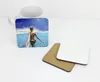 UPS 95x95mm sublimação coaster 4mm de espessura mdf de madeira diy presente copo tapete personalizado decoração de mesa almofada para caneca de café garrafa de água