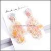 Dangle Chandelier Trendy Acid Acrylic Resin Earrings Geometric People Hand Palm Drop For Women Colorf Fashion Jewelry Gifts Deliver Ot6Dj