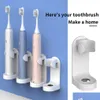 Tv￤ttlagringsorganisation 1PC Electric Toothbrush Holder Wall Mount Bracket Space Saving Badrumstillbeh￶r Inventory PHOOD DHWA7