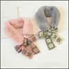 Lenços envolve o inverno peles infantil lenço de cachecol floral doce meninas doces anel de moda entrega de gotas de bebê acessórios de maternidade dh9df