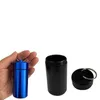 Latest Colorful Pocket Style Smoking Aluminium Alloy Dry Herb Tobacco Stash Case Seal Waterproof Storage Box Cigarette Holder Pill Tank Spice Miller Jars Bottle