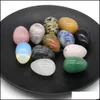 Stone Crystal 3cm Easter Egg Naturalny kwarc akwarium czarów duchowy kawaii dekoracje pokoju domowe akcesoria Drop dostarczenie dh1vx