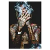 Obrazy Wiz Khalifa Rap muzyka hiphop sztuka plakat tkaniny drukują zdjęcia ścienne do salonu dekoracje na płótnie plakaty i druk dhqks