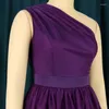 Casual Dresses Elegant For Women One Shoulder Purple High Waisted A Line Sleeveless Luxury Evening Party Dinner Vestidos Mujer Dress