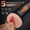 Masturbator Sex Toy Automatic Male Cup met 7.1in rrealistische pocket pussy zuigen S 5 zuigmodi en 10 trillingen AFSP