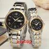 Orologi da polso Guanqin Coppia d'affari Watch Set Set in acciaio inossidabile Uomini da donna amanti da polso orologio da polso orologio da donna clock man233s