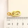 18 Karat vergoldeter Ohrstecker, Luxusmarke, Designer, Buchstabe, modisch, für Damen, Liebe, Edelstahl, Diamantohrring, Hochzeit, Party, Schmuck, Geschenk