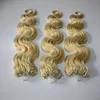 1 gramme st 100 brins lot Micro anneau boucle de cheveux Extensions de cheveux humains brésilien vague de corps naturel brun rouge foncé couleur 613 blonde