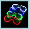 Inne imprezy imprezowe zapasy Halloween LED Shutter Fl Light Square Love Glass Fashion For Club Drop dostaw