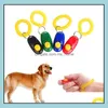 Hundetraining Obedience Arrival Pet Click Clicker Agility Trainer Aid Wrist Lanyard Supplies Sn440 Drop Delivery Home Garden Dhwsl