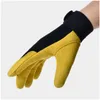 Gants de travail Cuir de vachette/mouton ers Protection de sécurité pour le soudage Jardin Sports Conducteur de moto Résistant à l'usure