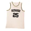 Personalizado Dwyane Wade # 25 Richards High School Jersey Branco Costurado Qualquer Nome Número Tamanho S-4XL 5XL 6XL