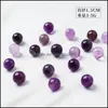 Stone Natural 15mm Amethist Ball Bead Palm Quartz Mineral Crystal Tuimed Gemstones Handstuk Huisdecoratie Accessoires Geschenkdruppel Dh2ew