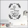 Wall Stickers Romantic Love Pvc Letter Leaves Art Sticker For House Bedroom Decor Living Room Wallpaper Home Decoration Drop Delivery Otax1