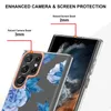 2,0 mm blommakromade fall för Samsung A14 5G S23 Ultra Plus A54 A34 Mjuk IMD TPU -plätering Clear Chockproof Fashion Lace Lady Floral Anti Fignerprints Telefon Back Cover Cover Cover Cover Cover Cover Cover Cover Cover