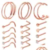 Nasenringe Ohrstecker Diamantring Antiallergie Nasenbolzen Schrauben Rose Ball Piercing Frauen Schmuck Hoop Drop Ship 206 Lieferung Körper DHFVZ