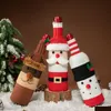 Décorations De Noël Dessin Animé Tricoté Bouteille De Vin Ensemble Vieil Homme Bonhomme De Neige Elk Produits Fournitures En Gros Drop Delivery Home Garden Fest Dh7Ow