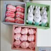 Nyhetsartiklar Ins vind Streaky Pork Little White Rabbit Shell Portable Partable Pet Toy Foreign Trade Export Drop Delivery Home Garden OTC63