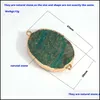 Charms Druzy Agate Pendant Charm Twosides Natural Gemstone Irregar MTI Color With Gold Plated For DIY Jewelry Making Drop Delivery F otxoc