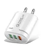 USB -v￤ggladdare QC 3.0 Snabbladdning 1 Port och 3 portar US EU Plug Fast Charging 3.1A Mobiltelefonadapter