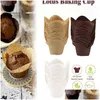 Stampi da forno Mod Lotus Carta Cupcake Fodere per muffin Tazza pergamena Involucri resistenti al grasso per matrimoni Compleanno Consegna a domicilio Dh6Fv