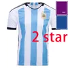 2022 2023 Argentinië voetbaltruien Finale Mbappe France Maillots Men Set Kids Kit Women Fans Player Versie Uniform 20 21 De Paul di Maria doelman voetbal shirts t
