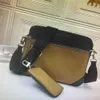 Luxury Trio Designer Messenger Bag Reverse Canvas Mens Crossbody 3 Piece Set Fashion Koerierstas Man Shoulder Bags Purse Wallet C237N