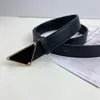 مصممي الفاخرة الكلاسيكية حزام ألوان الصلبة مثلث أحزمة البساطة رجل النساء دبوس الإبرة حزام حزام عرض 3 سم الحجم 105-125 سم FAS2977