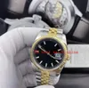 116233 Heren Watch 36 mm Diameter 18k Horloge Gold Automatische luxe horloges Champagne Face Romaanse wijzerplaat saffier Datum is slechts een kerstcadeau