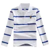 Spring and Autumn Children's T-Shirt Long Sleeve Polo Shirt Boys Kids Pure Stripe Top 3 Pcs Wholesale