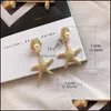 Dangle lustre de brincos de estrela do mar de ouro Brincos do mar Big Circle Círculo de alta qualidade Moda feminina de estilo boêmio entrega de gota otfbs