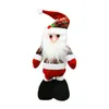 クリスマスデコレーションH051置物装飾漫画サンタ雪だるまのトナカイスタンディングスタンディングドール格納式長い脚のおもちゃ飾り