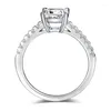 Eheringe Apaison 925 Sterling Silber Farbe 1ct Platz Moissanit Für Frauen Engagement Party Edlen Schmuck Mit Box Großhandel