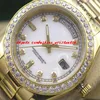 luxury watches 41mm 18k yellow gold diamond dial bezel watch automatic fashion brand mens watch wristwatch2103