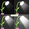 Tischlampen LED-Sonnenblumen-Schreibtischlampe Kinder Augenpflege Lesen USB wiederaufladbar Dimmen Nachtlicht Touch-Steuerung mit Stifthalter