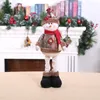 Christmas Decorations Retro Small Snowflake Plaid Retractable Doll El Bar Club Shopping Mall Decoration Arrangement House Goods