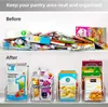 Storage Bottles Refrigerator Organizer Bins 6pcs Stackable Clear Plastic Organizers Handles Fridge Pantry Kitchen Cabinet Food Container