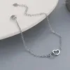 Braccialetti a maglie Collane con chiusura romantica a doppio amore per le donne Bracciale a cuore cavo Braccialetti freddi Catene per banchetti Gioielli di moda per feste