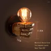 Vägglampor 2022 Retro Creative Fist Shape Light E27 Lamphållare Industrial Style Year Decoration for Home Bar Ligthing